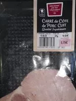 Mängden socker i Carré de côte de porc cuit
