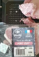 Mängden socker i Carré de côte de porc cuit