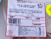 Mängden socker i Pâté de campagne au magret d’oie fumé en tranche