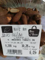 Mängden socker i amandes tamari 3k