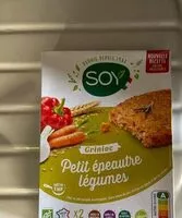 Mängden socker i Grinioc petit épeautre légumes Soy