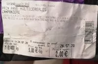 Mängden socker i Pain Pavé multicéréales