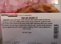 Mängden socker i Pains aux raisins