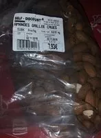 Mängden socker i Amandes grillées crues