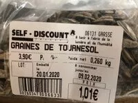 Mängden socker i Graines de tournesol