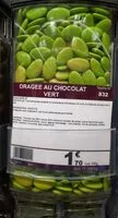 Mängden socker i Dragée au chocolat vert