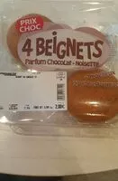 Mängden socker i Beignets chocolat noisette