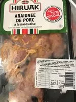 Mängden socker i Araignée de porc