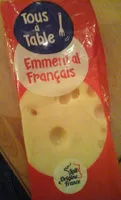 Mängden socker i Emmental Francais