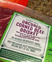 Mängden socker i Uncured corned beef brisket