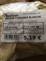 Mängden socker i Poudre amande blanche