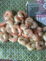 Mängden socker i Queues de crevettes decortiquees cuites aux herbes