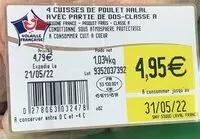 Mängden socker i Cuisses de poulet