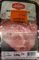 Mängden socker i Rôti de porc fumé