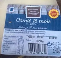 Mängden socker i Comté au lait cru 16 mois d affinage