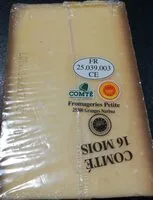 Mängden socker i Comté 16 mois