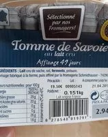 Mängden socker i Tomme de savoie