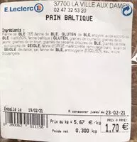 Mängden socker i Pain baltique