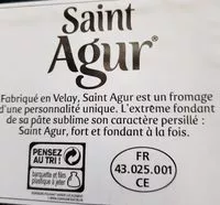 Mängden socker i Saint Agur l'intense