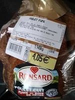Mängden socker i Poulet cuit fumé au bois de hêtre