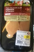 Mängden socker i Filets de poulet jaune fermier de Gascogne