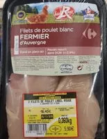 Mängden socker i Filets de poulet blanc fermier d'Auvergnr