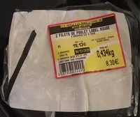 Mängden socker i Filet de poulet label rouge