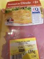 Mängden socker i Escalopes de dinde