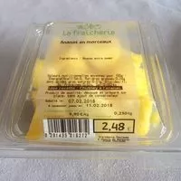 Mängden socker i Ananas en morceaux