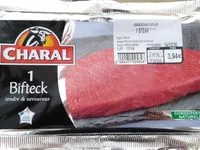 Mängden socker i 1 Bifteck, viande bovine