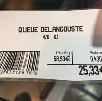 Mängden socker i Queue de langouste
