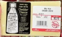 Mängden socker i Trader Joe’s raw milk Cheddar Cheese
