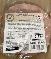 Mängden socker i Roti de porc superieur