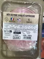 Mängden socker i Rôti de porc qualité supérieure