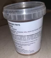 Mängden socker i Oignons frits