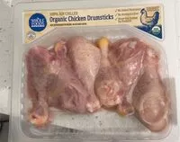 Mängden socker i Organic chicken drumsticks