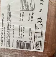 Mängden socker i Roquefort lait cru de brebis