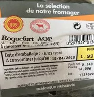 Mängden socker i Roquefort AOP