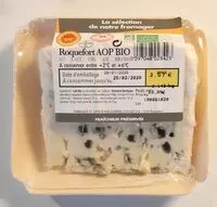 Mängden socker i Roquefort AOP BIO