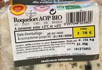 Mängden socker i Roquefort AOP BIO