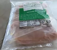 Mängden socker i Organic, boneless and skinless chicken breasts