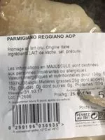 Mängden socker i Parmigiano reggiano app