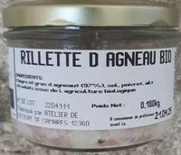 Mängden socker i Rillettes d'agneau bio