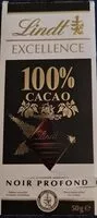 Mängden socker i Lindt excellence Noir 100% Cacao