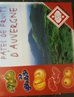 Mängden socker i pates de fruits d'auvergne