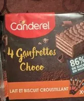 Mängden socker i Gaufrettes, Canderel, Choco