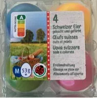 Mängden socker i Schweizer Eier gekocht ubd gefärbt