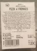 Mängden socker i Pizza 4 fromages