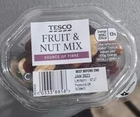 Mängden socker i Fruit and nut mix