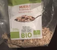 Mängden socker i Muesli 5 cereales